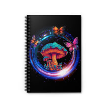 Load image into Gallery viewer, Butterfly Mushroom Spiral Notebook - Ruled Line