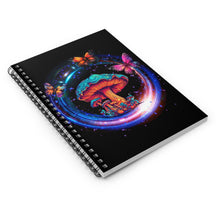 Load image into Gallery viewer, Butterfly Mushroom Spiral Notebook - Ruled Line
