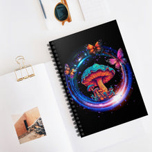 Load image into Gallery viewer, Butterfly Mushroom Spiral Notebook - Ruled Line