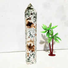 Load image into Gallery viewer, Natural Moss Agate Tower Stone