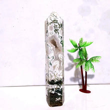 Load image into Gallery viewer, Natural Moss Agate Tower Stone