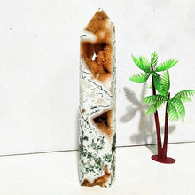 Load image into Gallery viewer, Natural Moss Agate Tower Stone