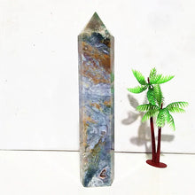 Load image into Gallery viewer, Natural Moss Agate Tower Stone