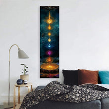 Load image into Gallery viewer, Vibrant Chakra Energy Vertical Tapestry
