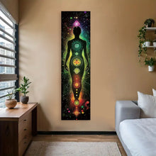 Load image into Gallery viewer, Vibrant Chakra Energy Vertical Tapestry
