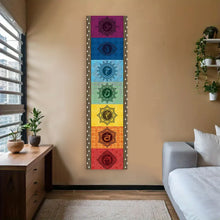 Load image into Gallery viewer, Vibrant Chakra Energy Vertical Tapestry
