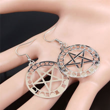 Load image into Gallery viewer, Witchy Pentagram Earrings

