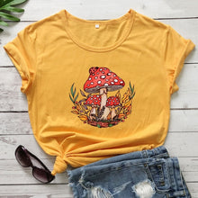 Load image into Gallery viewer, Colored Wild Mushroom Women&#39;s T-shirt
