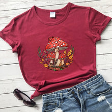 Load image into Gallery viewer, Colored Wild Mushroom Women&#39;s T-shirt
